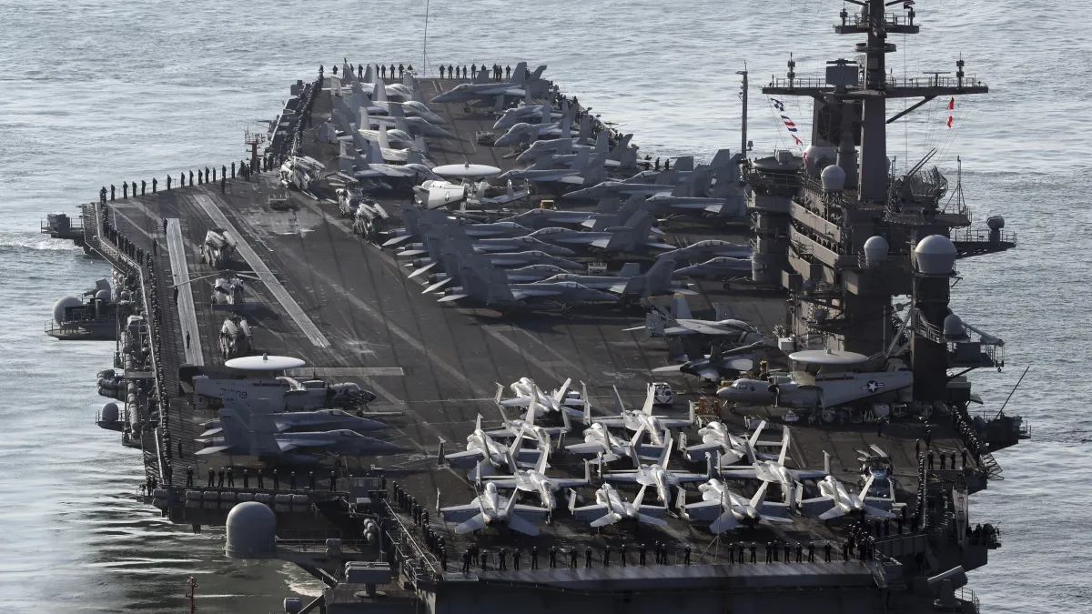 美軍卡爾文森號航空母艦(美聯社)
