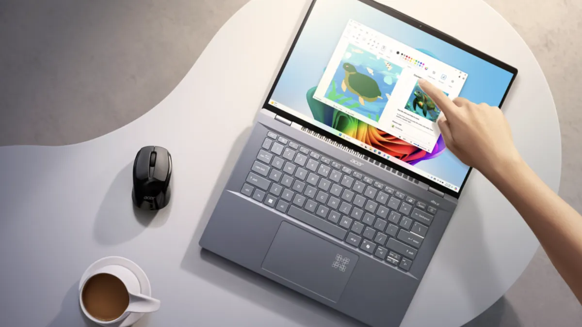 Acer首款微軟AI助理Copilot+ PC 《Swift 14 AI》搭載Snapdragon X系列平台 正式開放預購。(圖/Acer)
