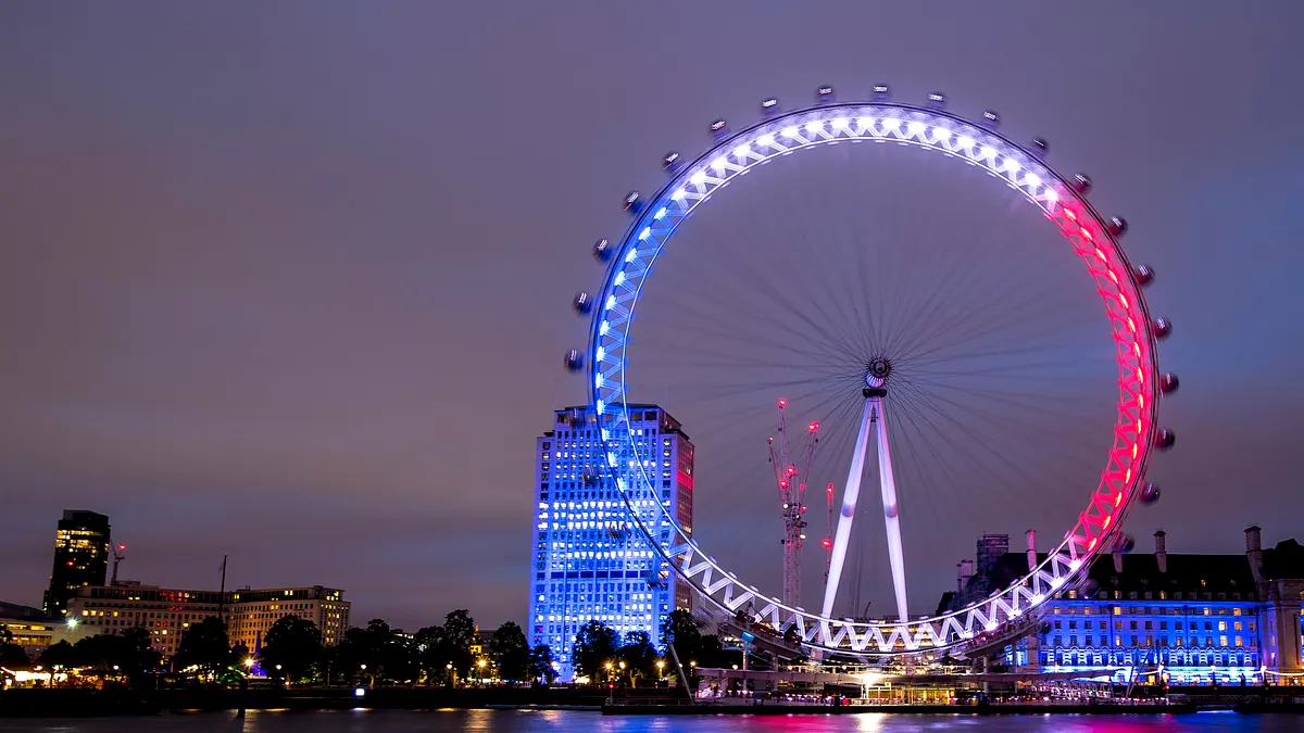 圖為有「倫敦眼」之稱的英國觀景摩天輪。(美聯社)