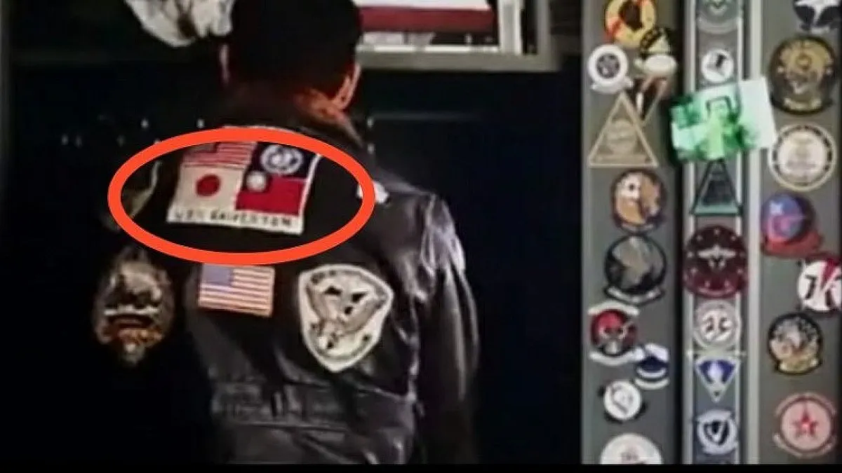 《捍衛戰士:獨行俠》湯姆克魯斯穿的飛行夾克,保留台灣國旗(翻攝影片)