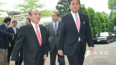 日本眾議員團今天中午拜會王金平,雙方閉門會談1小時。(葉信菉攝)