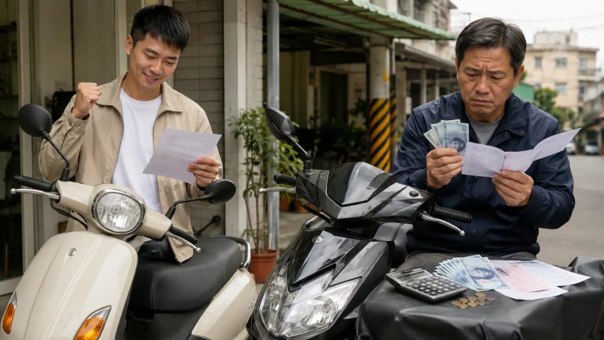 每年4月使用牌照稅開徵,有些民眾發現家裡汽車收到稅單,機車卻遲遲沒有繳款書,難免懷疑是不是政府漏寄。(示意圖/生成圖片)