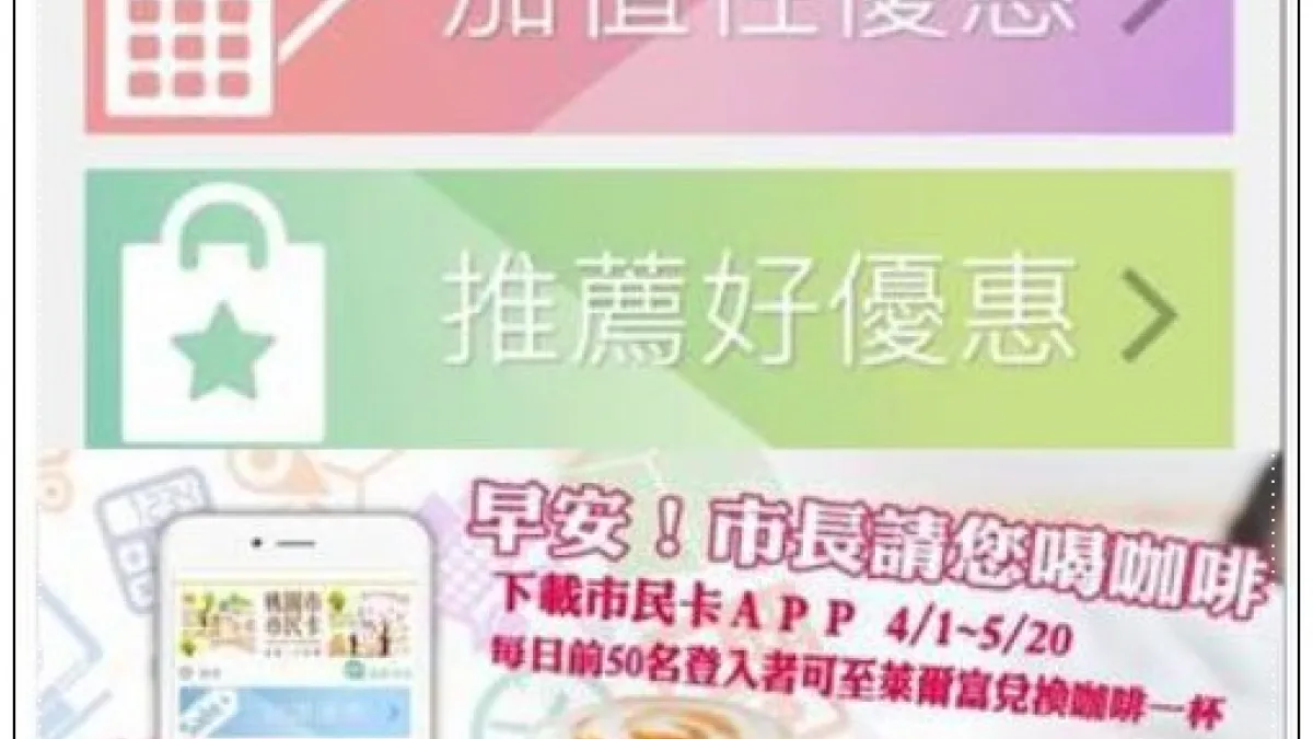 桃園市民卡發行量破59萬張 專用App邀民眾享好康