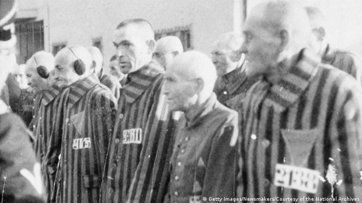 薩克森豪森集中營1938年關押的囚犯。(德國之聲) 薩克森豪森集中營1938年關押的囚犯。(德國之聲)