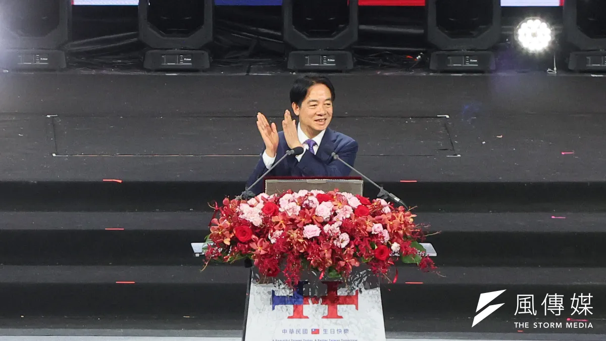 總統賴清德出席「113年國慶晚會」。(顏麟宇攝)