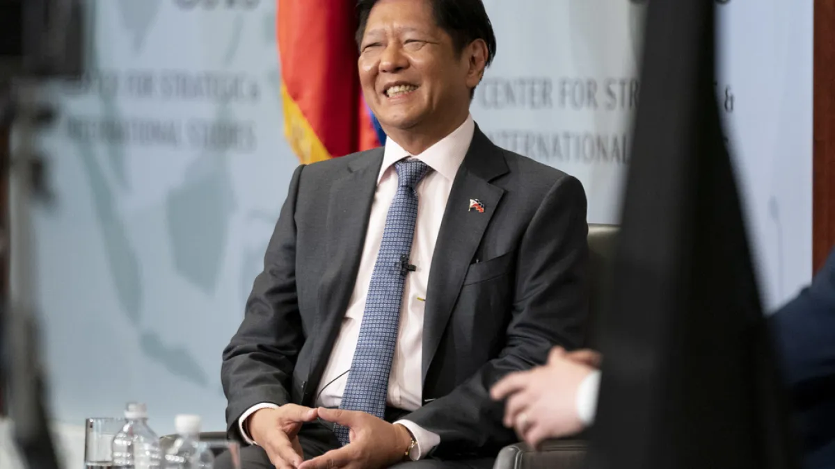 菲律賓總統小馬可仕。(美聯社)