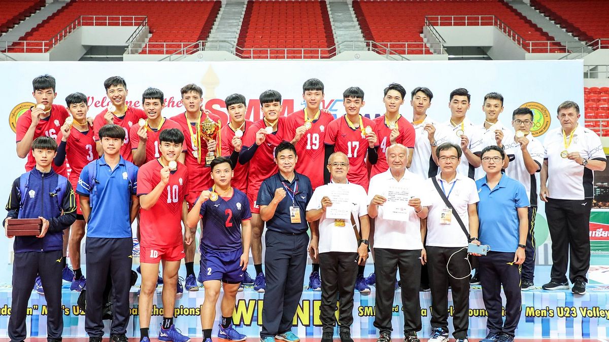 中華隊在U23亞洲排球錦標賽奪金。 (圖片取自Asian Volleyball Confederation臉書粉絲團) 中華隊在U23亞洲排球錦標賽奪金。 (圖片取自Asian Volleyball Confederation臉書粉絲團)