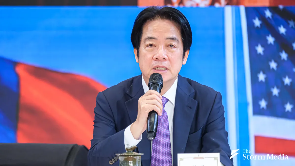 At the Taiwan-US Economic Prosperity Partnership Dialogue press conference, Lai Ching-te claimed Taiwan and the US would strengthen economic security, but the reality may be different. (Photo by Liu Wei-hong)