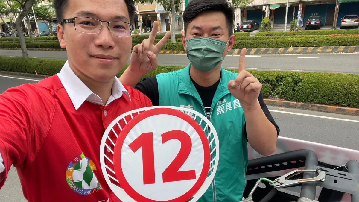 陳柏惟呼籲支持林智鴻的選民不要分票,齊心相挺。(圖/湧言會提供)