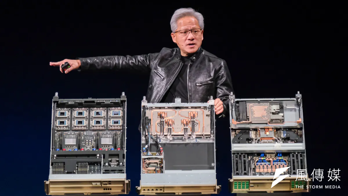 NVIDIA創辦人曁執行長黃仁勳1日於台北流行音樂中心發表「NVIDIA GTC Taipei 2026主題演講。(劉偉宏攝)