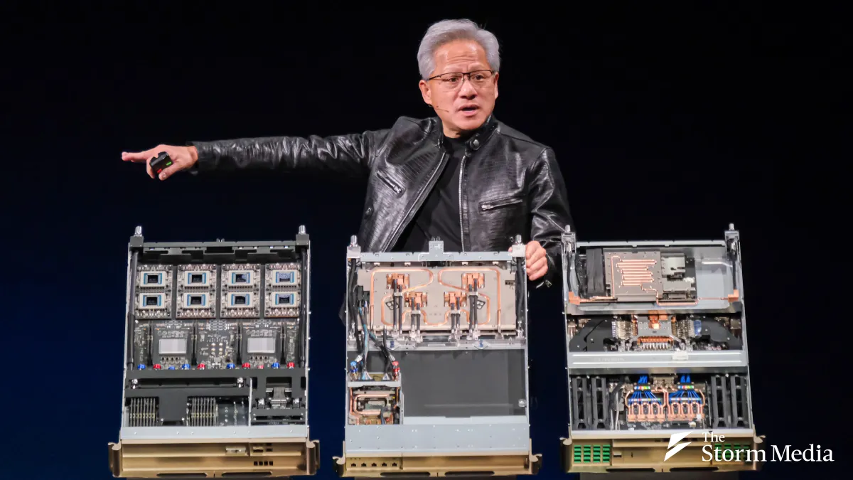 NVIDIA founder and CEO Jensen Huang (黃仁勳) delivers the keynote address at NVIDIA GTC Taipei 2026 at the Taipei Popular Music Center on July 1. (Photo: Liu Wei-hung)