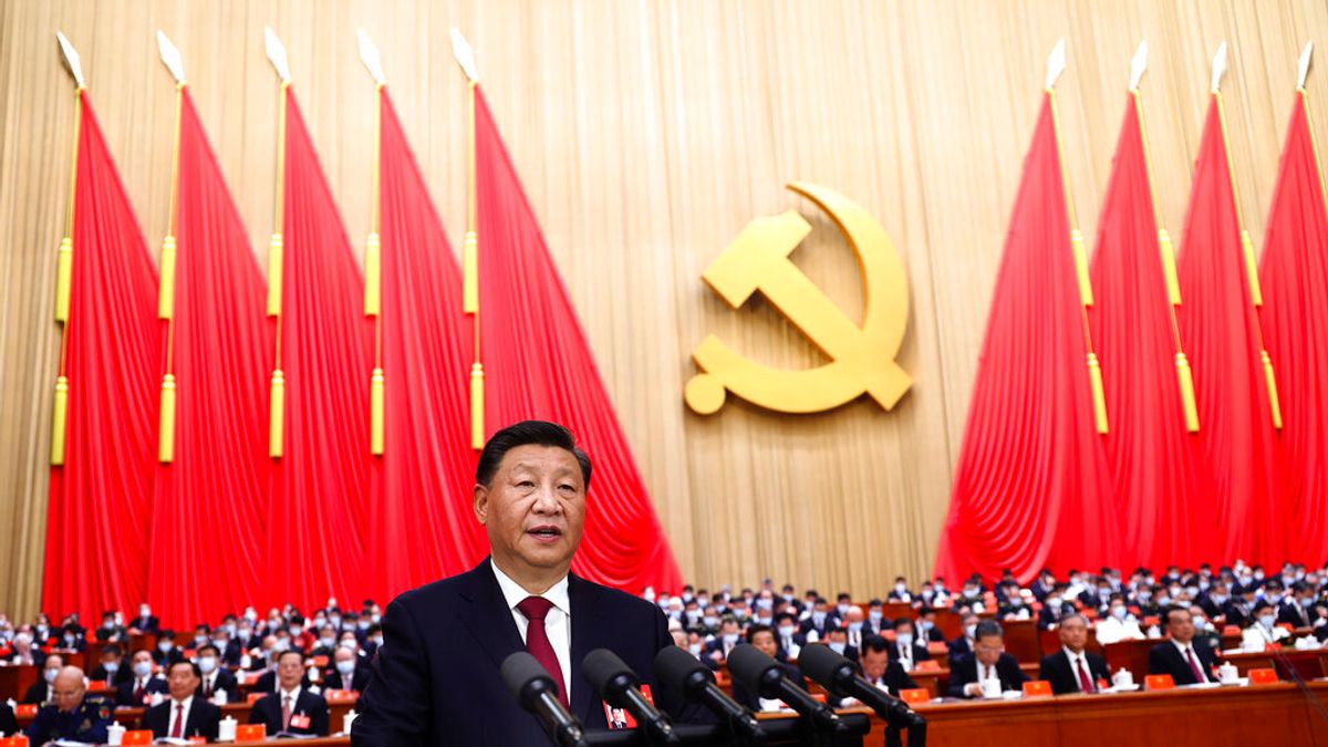 2022年10月16日,習近平在二十大發表工作報告。(美聯社) 2022年10月16日,習近平在二十大發表工作報告。(美聯社)