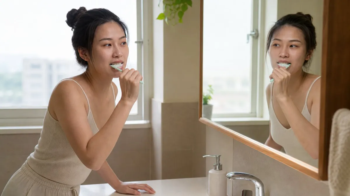 刷牙時的小狀況常被忽略,牙齦出血是這份調查裡最多人在意的問題(示意圖)