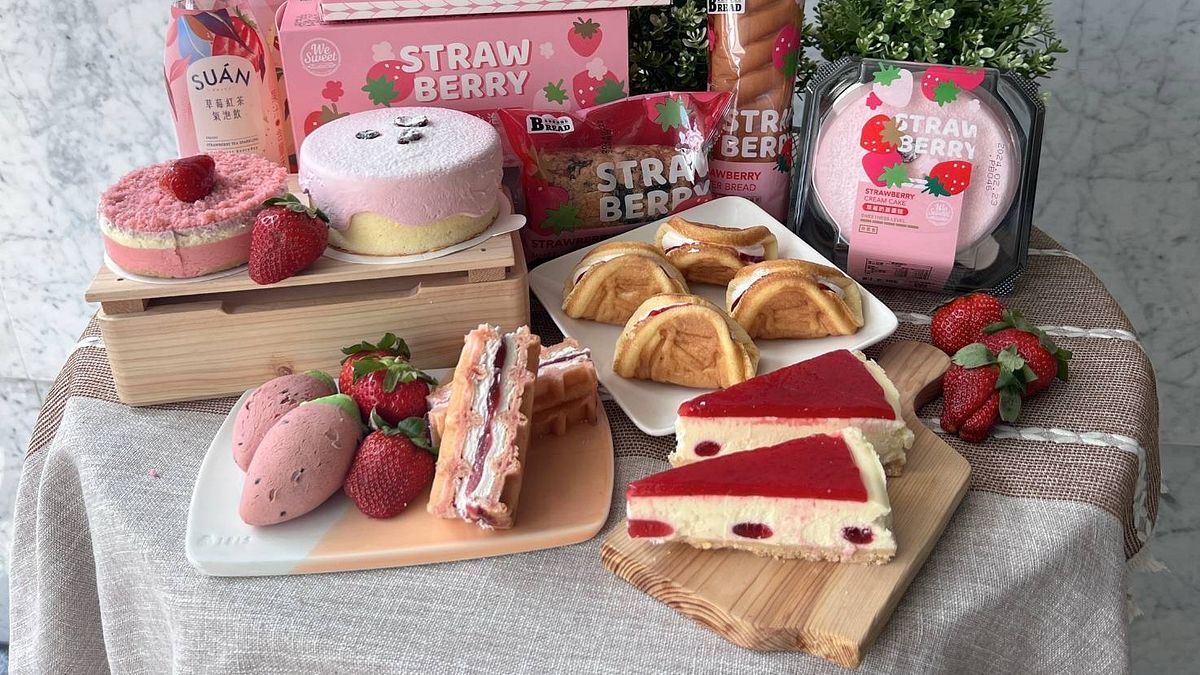 今年草莓季8款新品,都是大眾接受度最高的蛋糕、半月燒、泡芙,讓大人、小孩都能擁抱粉嫩氣息。(圖/全聯提供) 今年草莓季8款新品,都是大眾接受度最高的蛋糕、半月燒、泡芙,讓大人、小孩都能擁抱粉嫩氣息。(圖/全聯提供)
