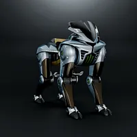大阪万博に登場した水素エネルギー駆動の四足ロボット「CORLEO」。川崎重工が開発し、直感的な操作で険しい地形も自在に走破する。(画像/川崎重工業) 大阪万博に登場した水素エネルギー駆動の四足ロボット「CORLEO」。川崎重工が開発し、直感的な操作で険しい地形も自在に走破する。(画像/川崎重工業)