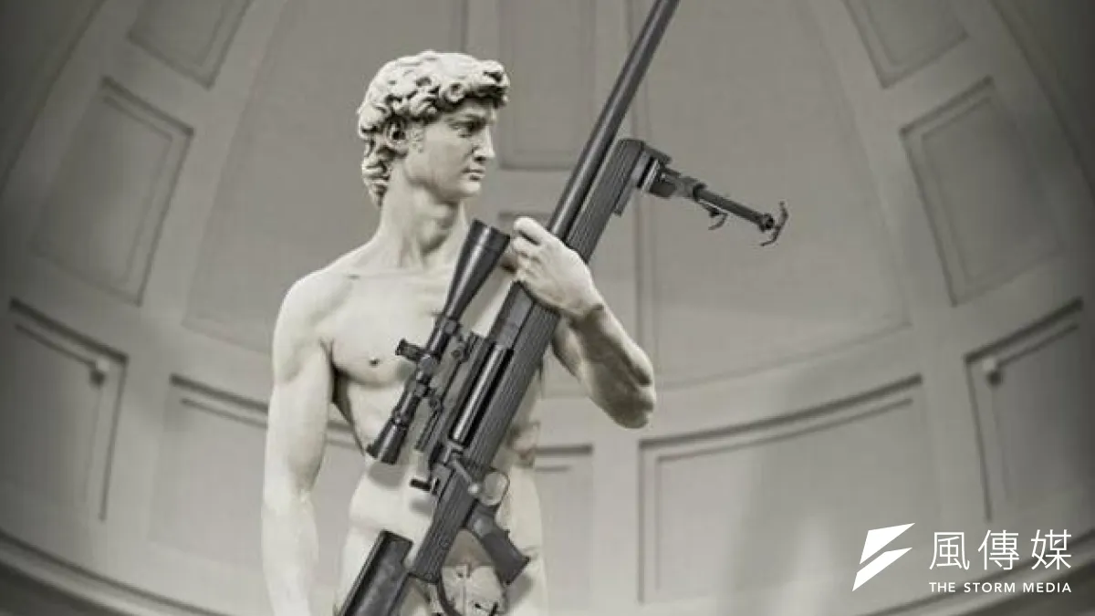 義大利譴責美國武器宣傳廣告扭曲了大衛像的藝術價值(ArmaLite官方推特)