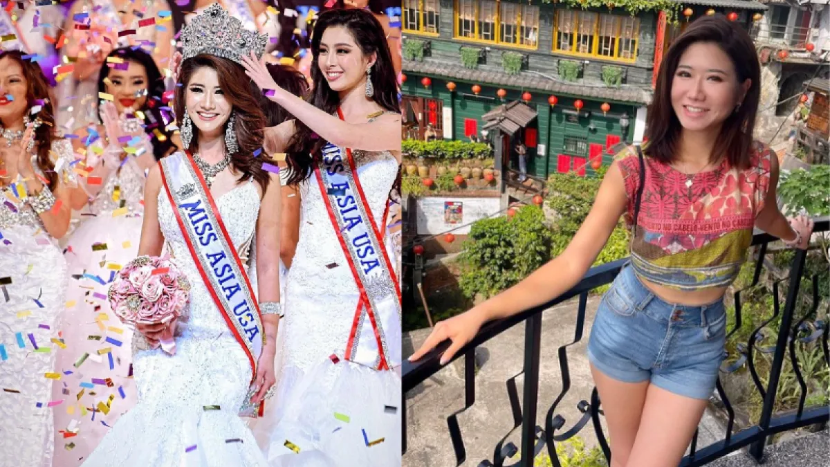 張芳瑜18日在第35屆美國亞洲小姐奪得后冠,賽後激動表示「台灣是一個獨立的國家」。(圖/翻攝自張芳瑜IG、臉書)