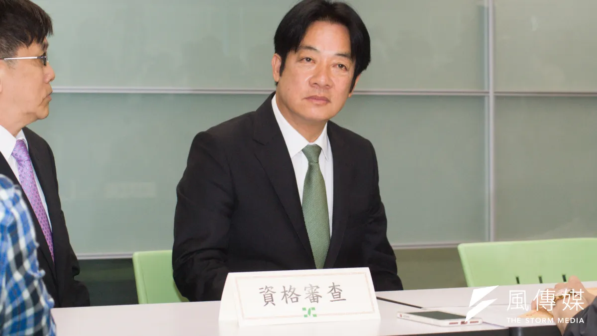 前行政院長賴清德中午完成登記,爭取民進黨2020總統大選提名。(甘岱民攝)