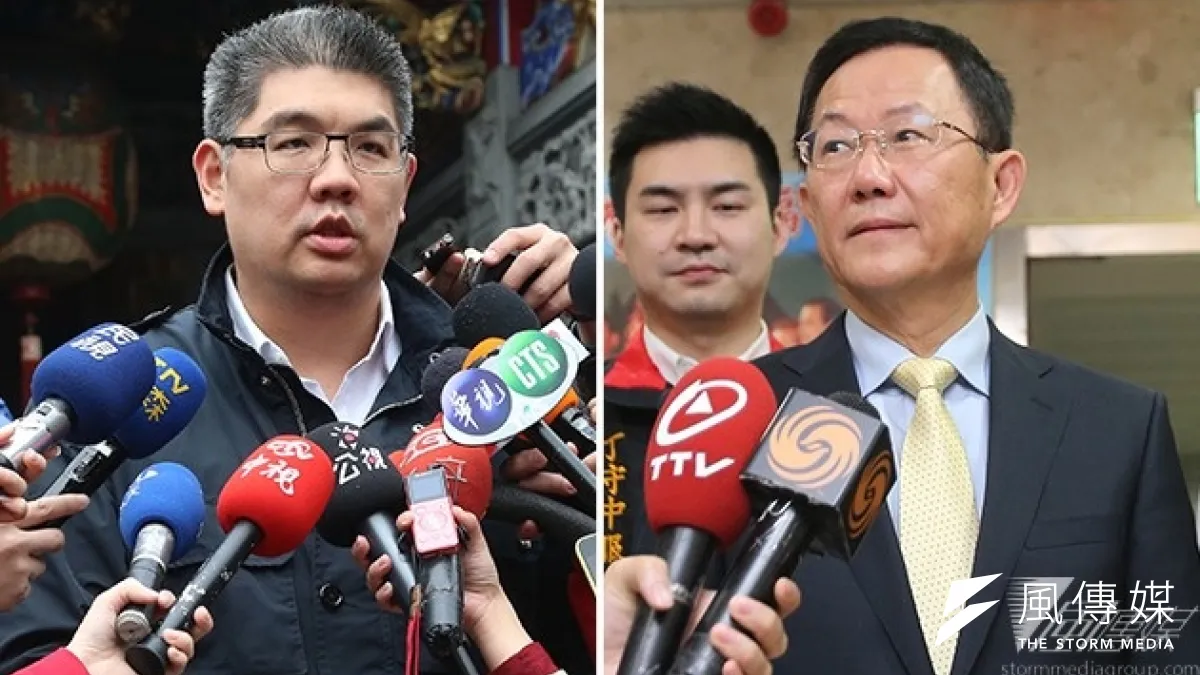 連勝文丁守中爭取藍台北市長提名,進入肉搏階段,兩人口水大戰互批對方。(余志偉攝)