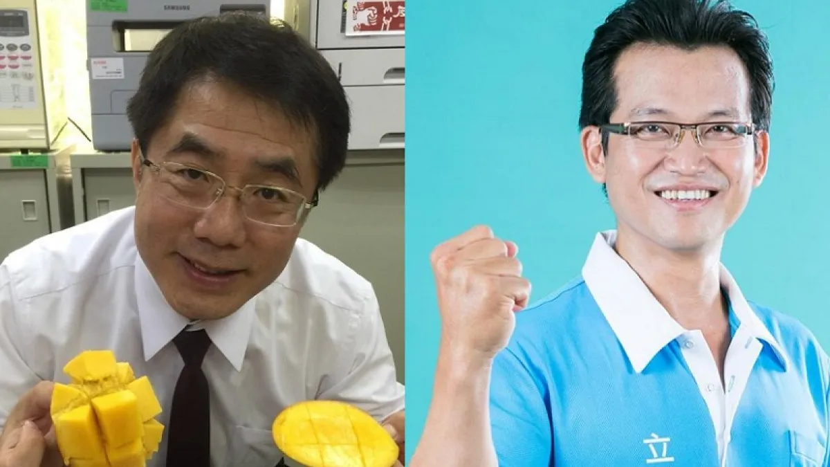 台南市二選區,現任立委黃偉哲(左,民進黨)勝券在握;黃耀盛(右,國民黨)知名度仍待提升。(取自兩位參選人臉書)