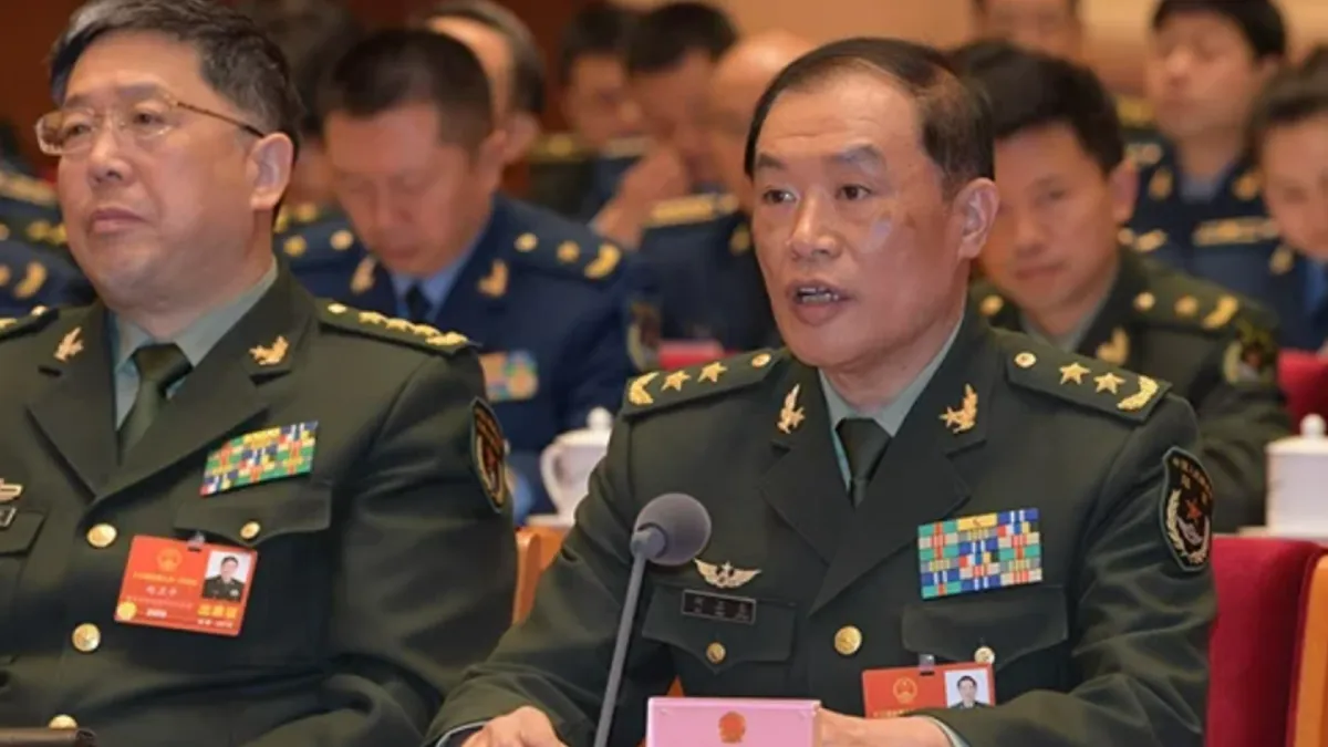 美國《華盛頓時報》報導,中共中央軍委副主席何衛東已從大眾視野中消失,遭到中共中央軍委主席習近平的清洗。(翻拍自中國國防部官網)