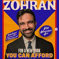 マンダニ氏の選挙ポスターに彼の政治スローガン「ニューヨーカーが生きられるように!」(写真/zohrankmamdani/Instagram提供) マンダニ氏の選挙ポスターに彼の政治スローガン「ニューヨーカーが生きられるように!」(写真/zohrankmamdani/Instagram提供)