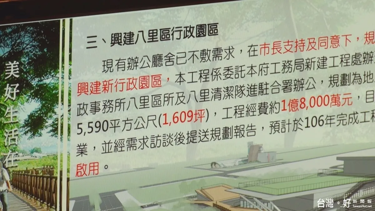 爭取打造小型運動中心 八里區長向朱立倫請命