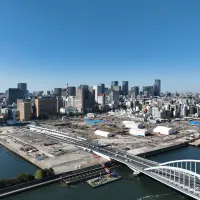 三井不動産などが進める東京・築地跡地の大規模再開発計画は、5万人収容のマルチスタジアムや陸海空のモビリティハブを備えた複合拠点を2030年代前半に開業する。(写真/© 築地まちづくり株式会社提供) 三井不動産などが進める東京・築地跡地の大規模再開発計画は、5万人収容のマルチスタジアムや陸海空のモビリティハブを備えた複合拠点を2030年代前半に開業する。(写真/© 築地まちづくり株式会社提供)