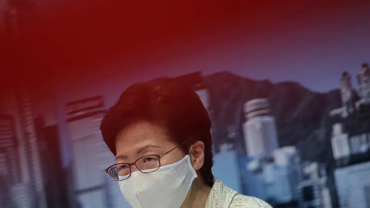新冠肺炎疫情:香港特首林鄭月娥(AP)