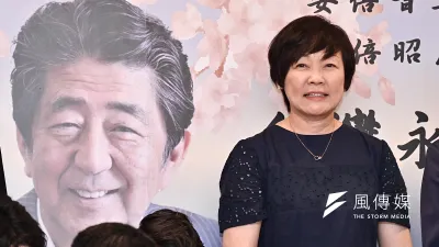 2023年7月17日,安倍昭惠出席「安倍昭惠來台歡迎晚宴」。(陳思明攝)