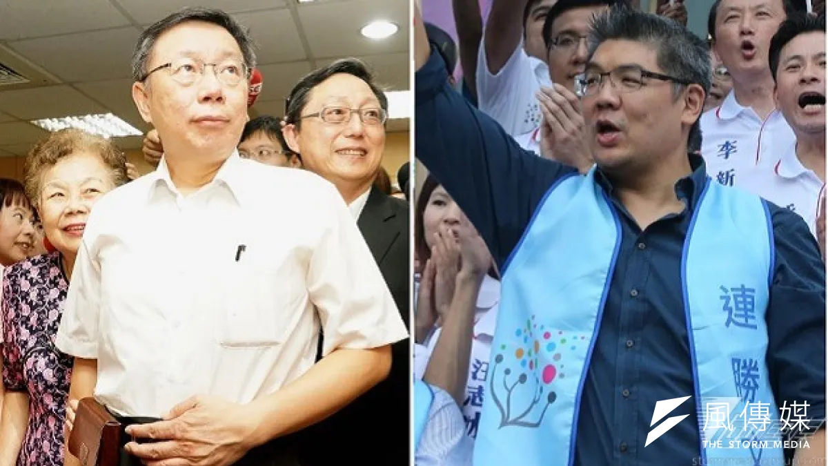國民黨立委羅淑蕾指台北市長參選人柯文哲(左)洗錢,柯營反控抹黑,反咬連勝文(右)的市政顧問吳毅暉至今還在使用MG149專戶的協助。連營表示,若MG149專戶有不法,請柯文哲退選。(蘇仲泓、吳逸驊攝)