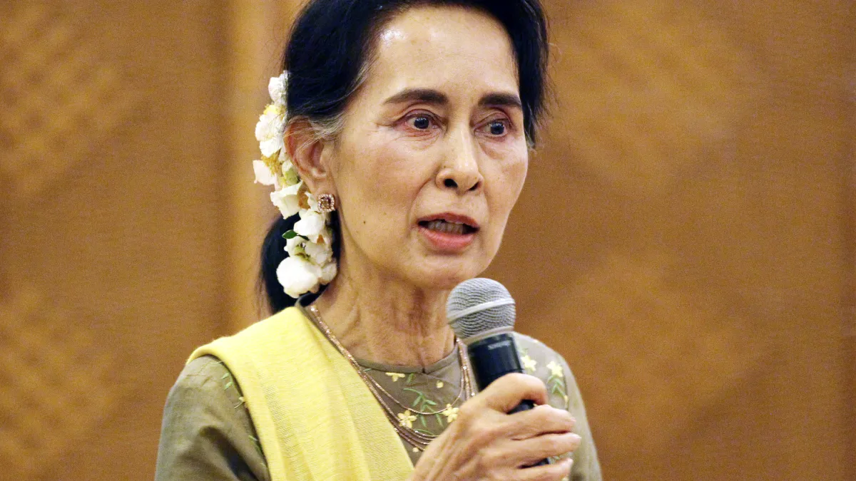 緬甸國務顧問兼外交部長翁山蘇姬。(美聯社)