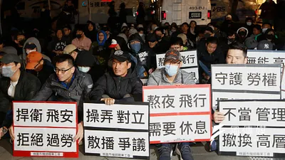 機師們罷工,讓春節連假的疏運面臨威脅,也讓交通部不得不出面。(郭晉瑋攝)