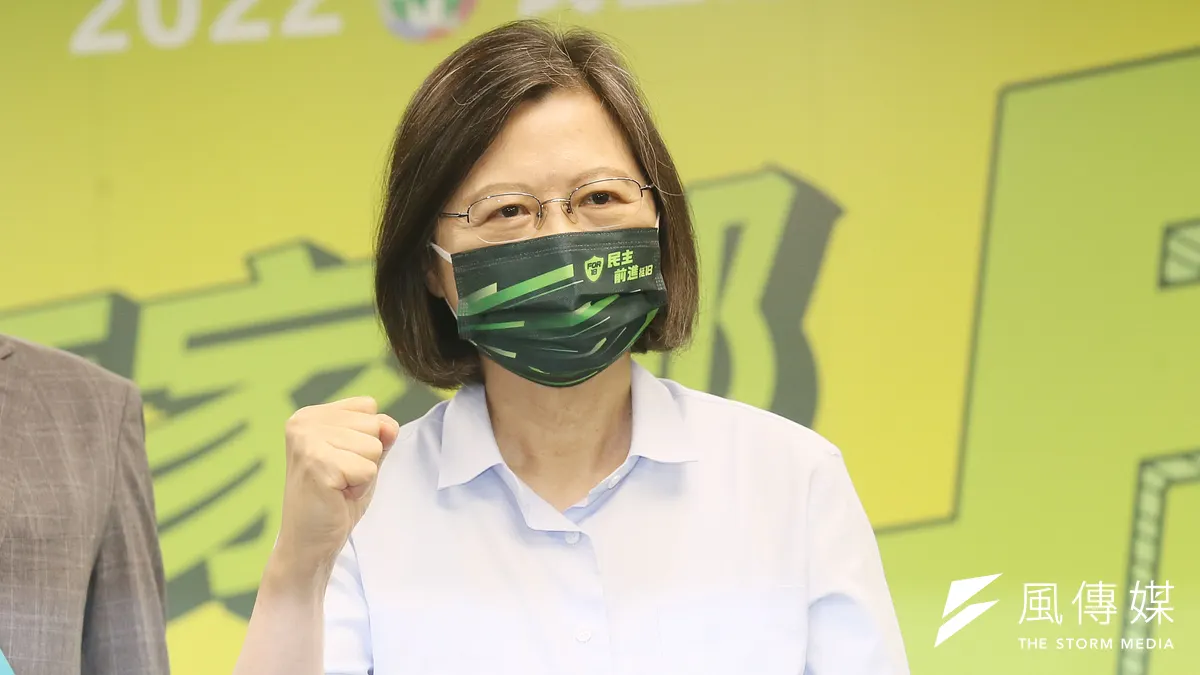 蔡英文總統在民進黨中常會針對《數位中介服務法草案》發表看法。(資料照,柯承惠攝)