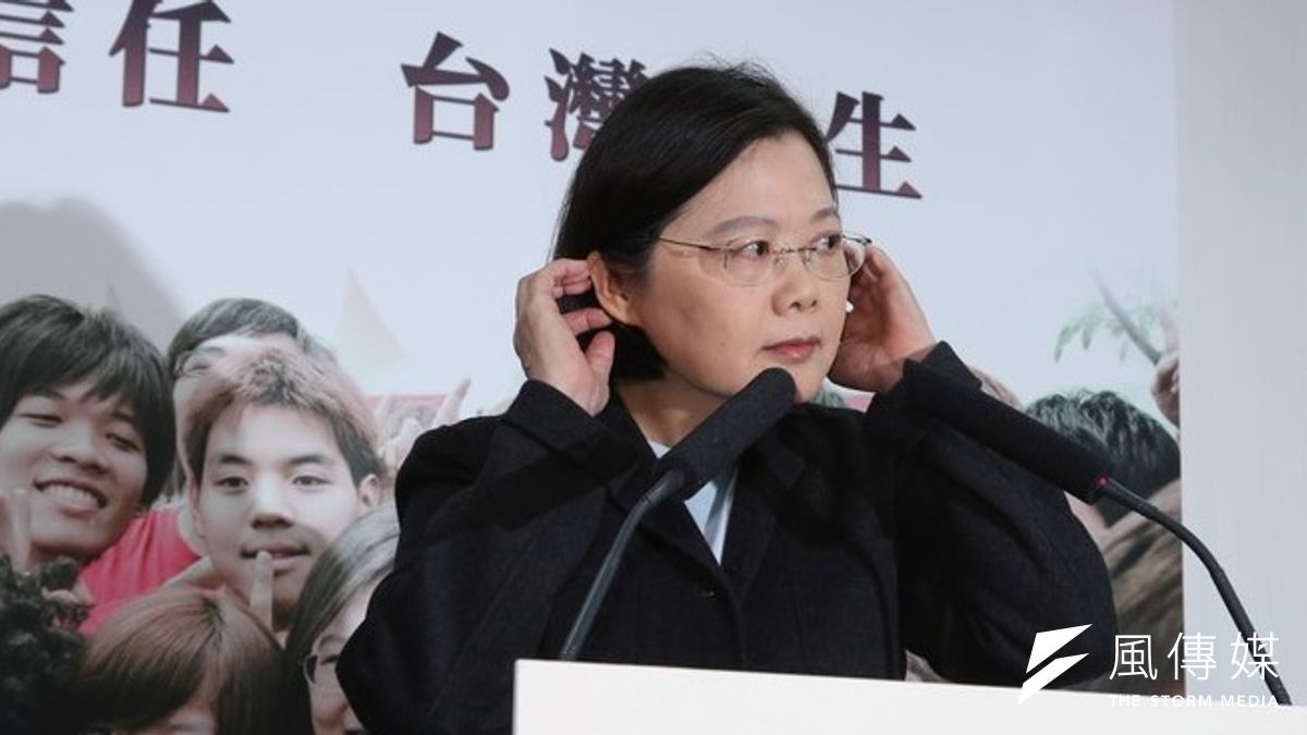 蔡英文與3月15日正式宣布參選黨主席。(余志偉攝) 蔡英文與3月15日正式宣布參選黨主席。(余志偉攝)