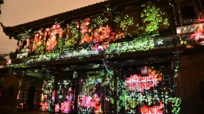 林家花園2019年光環境計畫,獲台灣照明學會2020年照明金質獎「屋外照明設施類優等獎」殊榮肯定。(圖/新北市文化局提供)