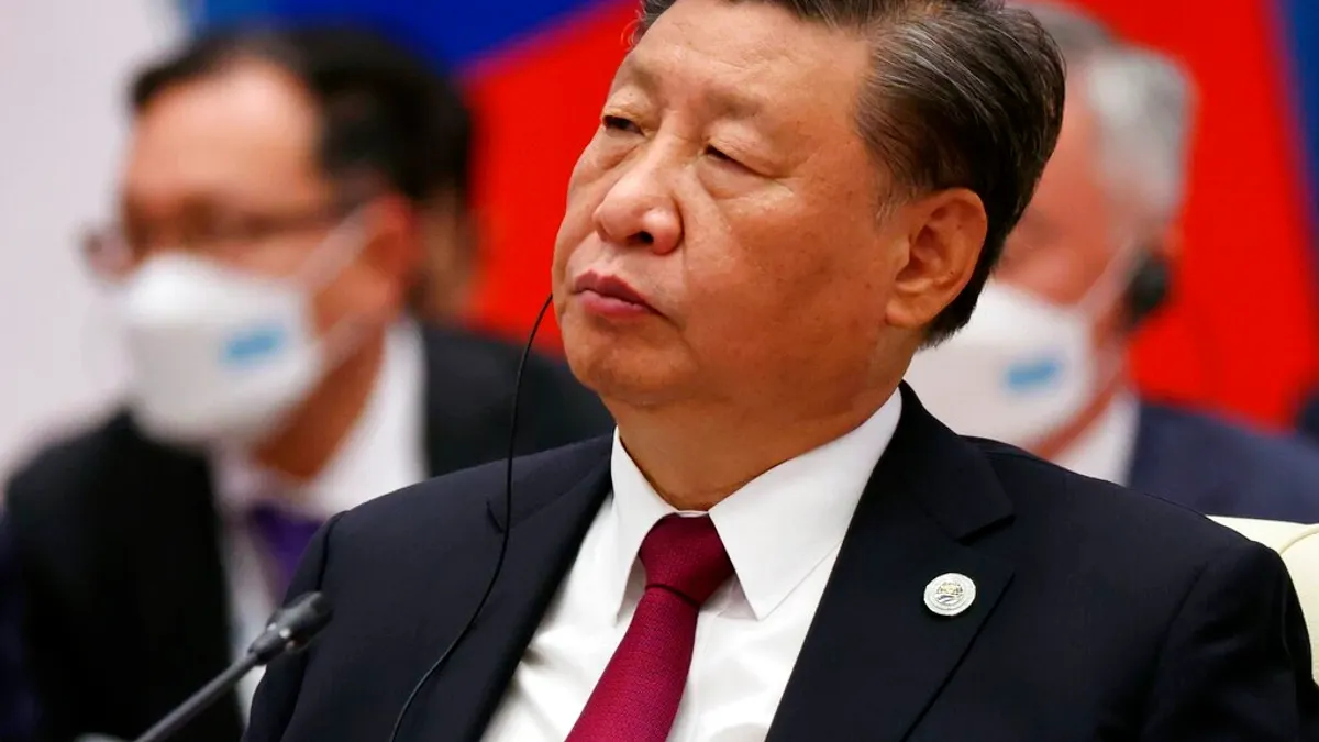 2022年9月,上海合作組織峰會上的習近平。(美聯社)