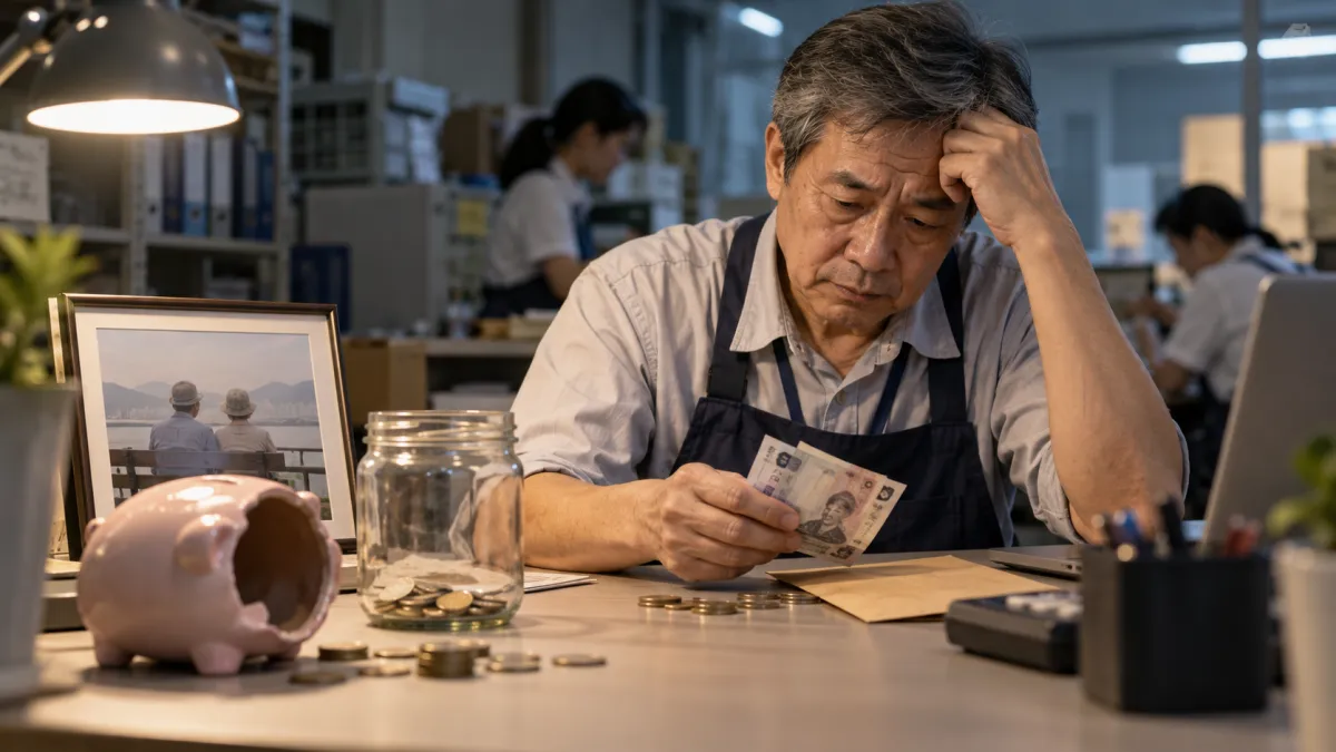退休後原本想好好休息,卻發現退休金不足以支應生活,只好重新找工作,沒想到薪水反而比以前少。(示意圖/AI生成)