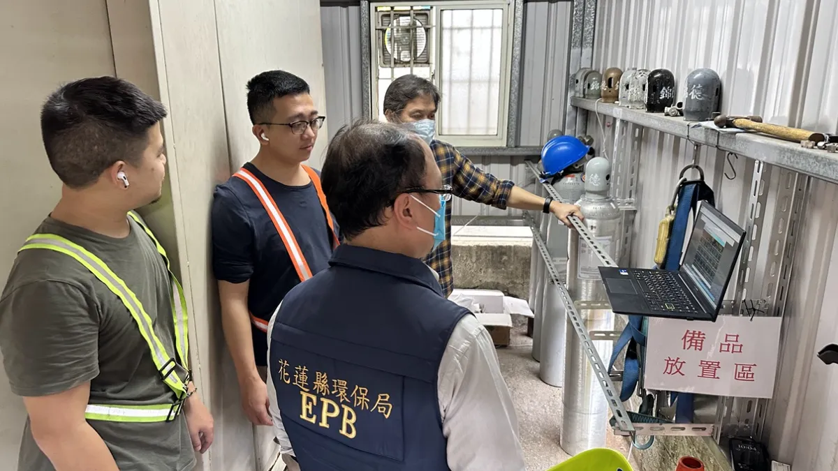 花蓮縣政府監測公私場,有效管控污染源。(圖/花蓮縣政府提供)