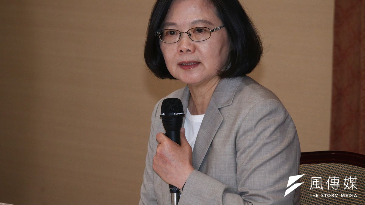 蔡英文總統於總統府紅廳發表談話。(蔡親傑攝) 蔡英文總統於總統府紅廳發表談話。(蔡親傑攝)