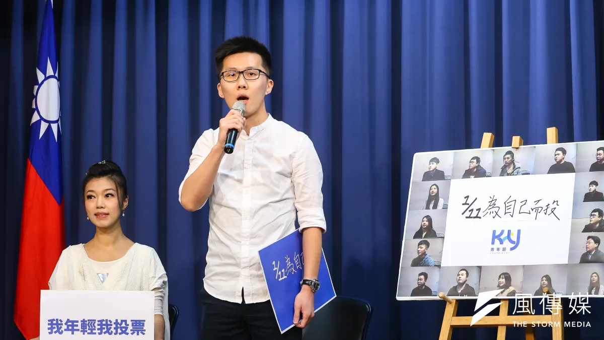 曾為國民黨青年部主任、發言人的蕭敬嚴參加議員初選,過去在政論節目砲口對內的言行被一一拿出來檢視。(資料顏麟宇攝)