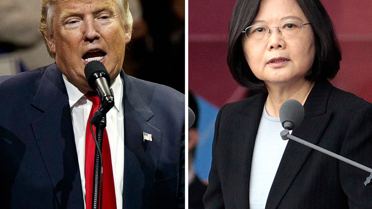 蔡英文總統2日與美國總統當選人川普通話,創下中美斷交之後首例(AP) 蔡英文總統2日與美國總統當選人川普通話,創下中美斷交之後首例(AP)