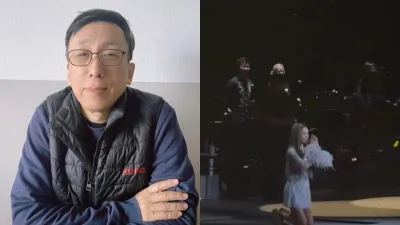 苦苓諷刺范瑋琪在演唱會上下跪的舉動。(圖/翻攝自FB、微博/苦苓)