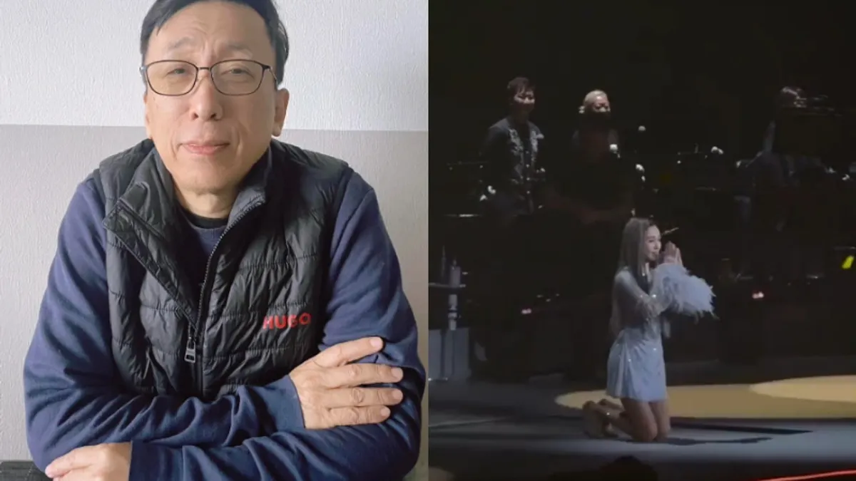 苦苓諷刺范瑋琪在演唱會上下跪的舉動。(圖/翻攝自FB、微博/苦苓) 苦苓諷刺范瑋琪在演唱會上下跪的舉動。(圖/翻攝自FB、微博/苦苓)