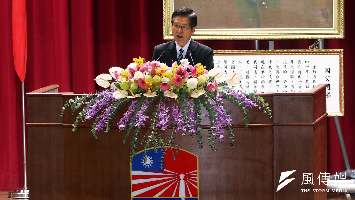 國防部長嚴德發823砲戰60周年紀念大會。(蘇仲泓攝) 國防部長嚴德發823砲戰60周年紀念大會。(蘇仲泓攝)