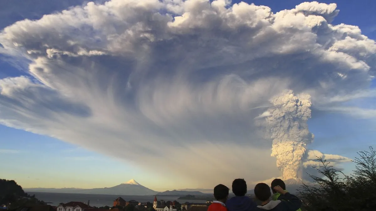 智利中南部地區的卡爾布科火山(Volcán Calbuco)