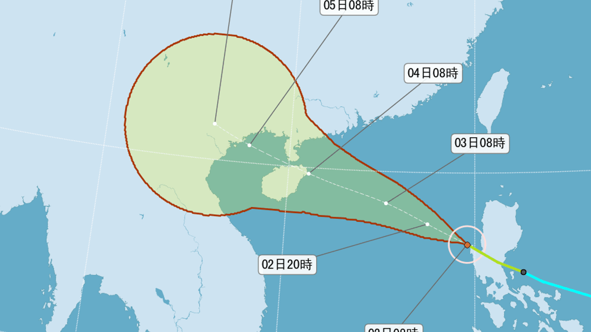 今年第22號颱風彩虹,目前已脫離菲律賓往海南島移動,但帶來的外圍環流會讓恆春、台東出現短暫陣雨。(圖片取自氣象局) 今年第22號颱風彩虹,目前已脫離菲律賓往海南島移動,但帶來的外圍環流會讓恆春、台東出現短暫陣雨。(圖片取自氣象局)
