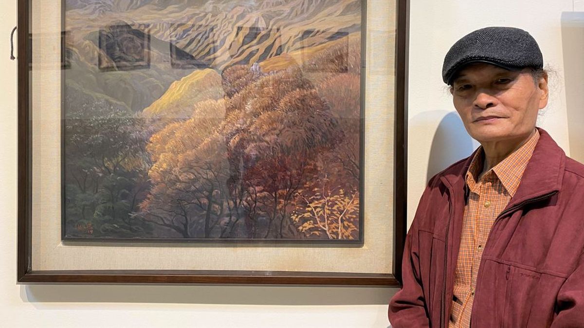 藝術家林伯壎老師以寫實及超現實的技法,畫出人與環境間的關係與省思。(圖/新北市文化局提供) 藝術家林伯壎老師以寫實及超現實的技法,畫出人與環境間的關係與省思。(圖/新北市文化局提供)