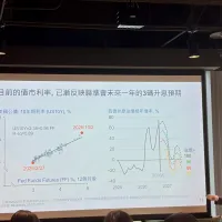 林啟超認為,目前債市利率已逐步反映聯準會未來一年約3碼的升息預期,預估至年底美國10年期公債殖利率偏向5%高檔震盪。(林彥呈攝) 林啟超認為,目前債市利率已逐步反映聯準會未來一年約3碼的升息預期,預估至年底美國10年期公債殖利率偏向5%高檔震盪。(林彥呈攝)