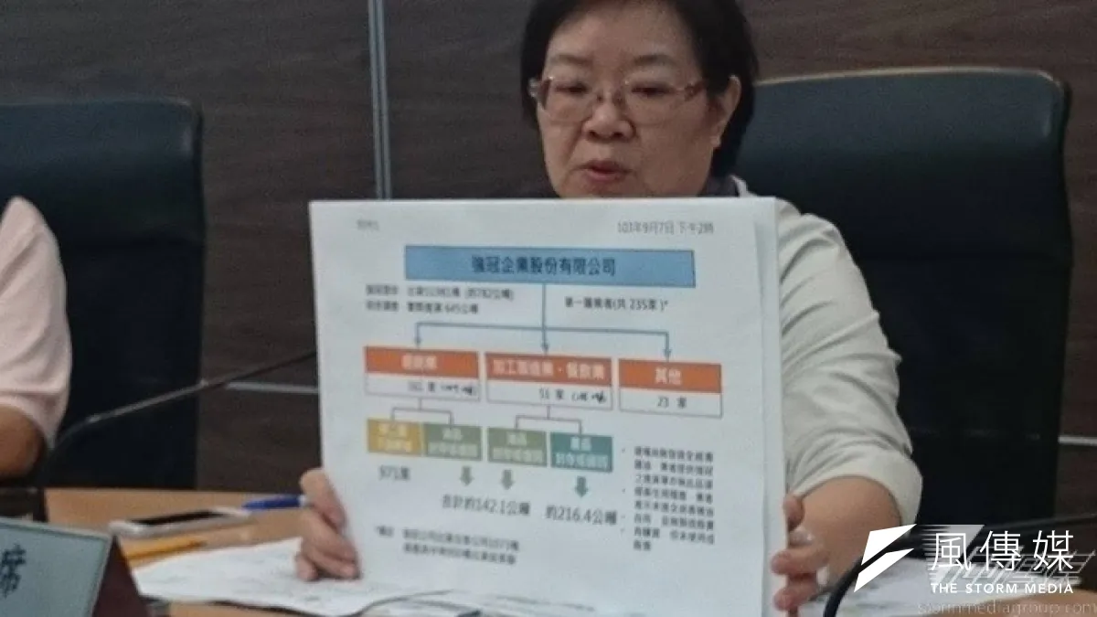 食藥署副署長姜郁美再公布被餿水油波及的業者,強調問題產品不下架最高可處5000萬元罰款。(何孟奎攝)